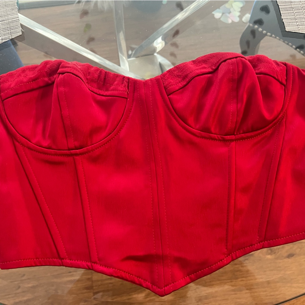 Forever 21 Scarlet Zip-Up Top